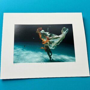 Kurt Arrigo Photography Print Photo Signed Matted Fire & Water Female Dancer Sea